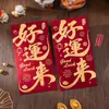 2026 Envelopes Vermelhos Criativos com Relevo Dourado, Envelopes Vermelhos para Festa de Ano Novo, Envelopes Personalizados de Dinheiro da Sorte para o Festival da Primavera, Atacado