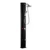 Columna de Ducha Solar Negra Cepillada de 35L con Rociador Manual Columna de Ducha con Calentamiento Solar
