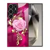 Adequado para capas de celular Samsung S26ULTRA, A57 rosa rose, S24 design de folha metálica, A06 capa de vidro temperado, A07