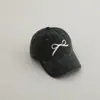 Gorra de Béisbol para Niña Estilo Retro Japonés y Coreano Moda Bordada con Lazo Sombrero Protector Solar Gorra de Algodón Lavado de Comercio Exterior