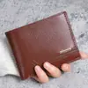 Billetera Nueva para Hombre Billetera Corta para Hombre Moda Casual Patrón Lichi Billetera Suave Multitarjeta Gran Capacidad Billetera Pequeña