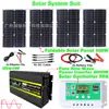 Painel solar 100W portátil armazenamento de energia externo sistema solar conjunto inversor controlador onda senoidal pura