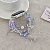 Adecuado para Apple Watch Iwatch45678/Se Generación Correa de Reloj Pulsera Nueva Pulsera de Muñeca con Colgante de Cristal de Perlas