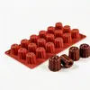 En stock Suministro de molde de silicona para pastel de 18 agujeros Molde para pastel de flores alto Molde para hornear pudín de gelatina de grado alimenticio