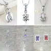 Joyería Minimalista de Moda con Circonita al por Mayor Collar Coreano de Moda de Cuatro Hojas para Mujer Colgante de Manzana Colgante Único Cadena para Clavícula de Copo de Nieve