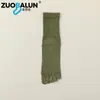 Meias de algodão de Xinjiang com cinco dedos, algodão puro, absorventes de suor, com ponta sem costura, antibacterianas e resistentes a odores, meias femininas de cano médio 100% algodão