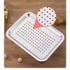 Bandeja Rectangular Pequeña para Té Doméstico con Rejilla de Drenaje Simple, Bandeja para Juego de Té de Acero Inoxidable con Drenaje para Preparación de Té Seco