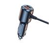 Grabadora de conducción con cargador USB dual y carga rápida QC3.0 con cable de 3,5 m, purificador electrónico para perros para coche.