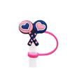 Funda para Popote de Oso Arcoíris Tapa para Popote Tapón de Polvo de Silicona Decoración de Popote de Fiesta de Anime Productos Transfronterizos