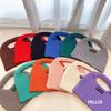 Diseño Nicho Color Caramelo Bolso Simple Tejido a Mano Bolso Estudiante Viajero Gran Capacidad Bolso de Muñeca Bolso Tote