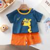 Nova Roupa Infantil Conjunto de Manga Curta Shorts Infantis Meninas Verão Peça Única Camiseta de Menino Duas Peças Roupas de Bebê Bebês
