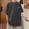2025 Camiseta de Algodão Masculina de Manga Curta para o Verão Roupas Marca da Moda Versátil Roupa Masculina para Jovens Bonito Estudante Casual