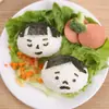 Molde de Bolas de Arroz Felices Estilo Dibujos Animados para Bebé DIY Rollo de Arroz con Algas Horneado Lindo Molde de Bolas de Arroz