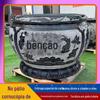 Tanque de pedra jardim peixes piscicultura pedra natural Menhai atacado grande tanque de água bluestone antigo ao ar livre Lotus pot pedra esculpindo tanque de peixes