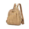 Mochila elegante, bolsa de viaje casual, gran capacidad, versátil, adecuada para ir al trabajo y la escuela, diseño a cuadros, irradia un ambiente sofisticado, mochila doble para mujer