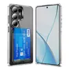 Funda de teléfono con tarjetero transparente dos en uno funda protectora para teléfono s26u multifuncional aplicable transfronteriza funda para teléfono Samsung