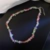 Collar de Perlas Apiladas de Piedra Natural Rosa para Mujer, de Alto Grado, Sentido Fresco, Nicho, Dopamina, Dulce, Fresco, Multicapa, Accesorios de Collar