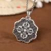 Molinillo de diamante de loto plata pura 999 cadena para suéter colgante largo para mujer estilo retro colgante 2023 Nuevos productos genuinos estilo étnico