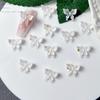 Nueva bolsa de material de flor de oro K blanco, joyería para uñas, flash luminoso, comodín, mariposa pequeña, suministros para arte de uñas al por mayor