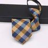 Gravata Masculina Gravata Grátis Vestido de Negócios Cor Champagne Puxar Fácil Estilo Coreano Preguiçoso Zíper Estudante Profissional Terno Gravata Masculina