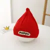 Gorro de Bebé Invierno Lindo Súper Lindo Rojo Año Nuevo Gorro Tejido Infantil Protección para Orejas Cálida Versátil Gorro de Lana