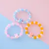 Pulseras Infantiles de Venta Caliente Transfronterizas, Conejitos de Dibujos Animados Coloridos, Pulseras de Cuentas Transparentes de Colores Caramelo, Venta Directa de Fábrica Joyería al Por Mayor