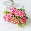 Simulación Hortensia Boda Hortensia Flor Falsa Ramo Flor de Seda Arco de Flores Flores de Decoración para Camino de Casa Decoración del Hogar Flores Planta Accesorios para Pared