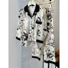 Pijamas para Mujer Primavera, Otoño y Verano Algodón Nube Manga Larga Pantalones Cárdigan Lindo Dibujo Animado Niña Puede Usar Fuera Conjunto de Ropa para Casa