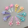 Presilha de Cabelo Infantil Flor de Cinco Pétalas Transfronteiriça Presilha de Testa Cabelo Infantil Fofo Clipe de Cabelo Presilha para Franja Acessório de Cabeça Venda por Atacado