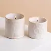 Vela perfumada casera hecha a mano DIY taza de cerámica de soja recipiente para velas decoración de hotel Marrón
