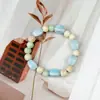 Pulsera de Cerámica Transformada en Horno de Jingdezhen con Cuentas Irregulares en Forma de Frijol, Nueva Pulsera Estilo Retro Nacional Chino, Lote Mixto Multicolor