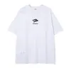 Ropa para Hombre Ins Retro Americano Camiseta Negra de Manga Corta con Hombro Caído, Estampado de Caballo en Racimo y Diseño de Letras, Peso Pesado Holgada Estilo High Street