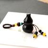 Hebilla colgante para llave de coche de calabaza de obsidiana, accesorio para coche de calabaza de cristal para hombres y mujeres, colgante para bolso
