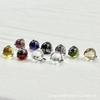F136 Liga de Titânio Três Pontas Bola Zircônia Brincos de Bola Redonda Titânio G23 Studs Labiais Studs de Língua Joias para Piercing Piercing Rosqueado