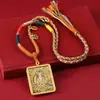 Colgante de Tanka Dorado Pintado a Mano Mitad de Xizang Wuye Zaki Carnero Vida Pasada y Presente Colgante de Tanka Collar Dios Amarillo de la Riqueza