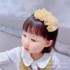 Versión coreana de diadema de flor para el pelo de niña, bebé niña no se ata la gasa para la cabeza, flor de cabeza para salida de niña pequeña, foto, fotografía, joyería para la cabeza