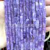 Cuentas sueltas rectangulares de color piedra emperador, ágata pavo real, ojo de tigre, accesorios de joyería para bricolaje, pulsera con cuentas cuadradas