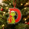 Colgante de Letra Acrílica Monstruo Peludo Verde Navideño Transfronterizo 2 Estilos Adorno de Árbol de Navidad Decoración de Regalo Festivo Transfronterizo
