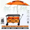 Carro de camping premium para picnics al aire libre con tablero de mesa, plegable y compacto, adecuado para uso en coche y montaje de puestos a gran escala
