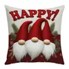 Fronha de Almofada de Natal Transfronteiriça Fronha do Papai Noel Decoração de Férias para Sofá da Sala Fronha de Almofada Impressa para Casa