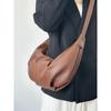 Bolso Bandolera Plegado Estilo Coreano Tipo Dumpling para Mujer Nuevo 2024 Bolso Tote de Cuero Suave de Gran Capacidad Bolso para Estudiante Clase Viajero