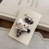 Accesorios para el Cabello de Niños Rellenos de Algodón con Dibujos Animados Coreanos Pasadores de Animales Lindos Diseño de Nicho Pasadores para Flequillo Lateral Gato Kt