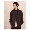 Camisa de manga longa xadrez com gravata decorativa estilo casual americano para homens, jaqueta cardigã solta e versátil, moderna