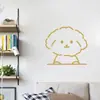 Lindas Pegatinas de Pared de Perros Patrón Creativo Tips para Puerta y Ventana de Tienda de Mascotas de Té con Leche Pegatinas Decorativas de Pared