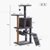 Estrutura de escalada para gatos em grandes quantidades, etiquetagem gratuita da Temu, poste de corda de cânhamo, cama para gatos, rede para gatos, árvore para gatos integrada, arranhador para gatos