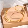 Pulseira Trançada de Ouro com Design de Videira Geométrica INS Transfronteiriça Europeia e Americana Design de Luxo Leve de Nicho Pulseira Nova Versátil para Outono e Inverno