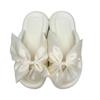 Chinelo de Laço de Seda Ins Verão Novo Doce Roupa Externa Sensação de Merda Sandálias de Sola Macia Versátil Chinelos para Mulheres