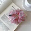 Goma para el pelo scrunchie de gasa tipo nube tie-dye estilo coreano para mujer, temperamento suave vintage, accesorio de alta gama para el pelo, cuerda para el pelo