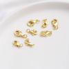14k/18k ouro real cor rabo de peixe fivela atacado artesanal diy colar pulseira conexão fivela acessórios fivela lagosta mais anel