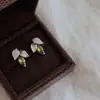 Pendientes Nuevos de Plata S925 para Mujer Otoño e Invierno, Pendientes de Cristal Swarovski Maillard, Pendientes de Alta Gama con un Diseño de Lujo Ligero